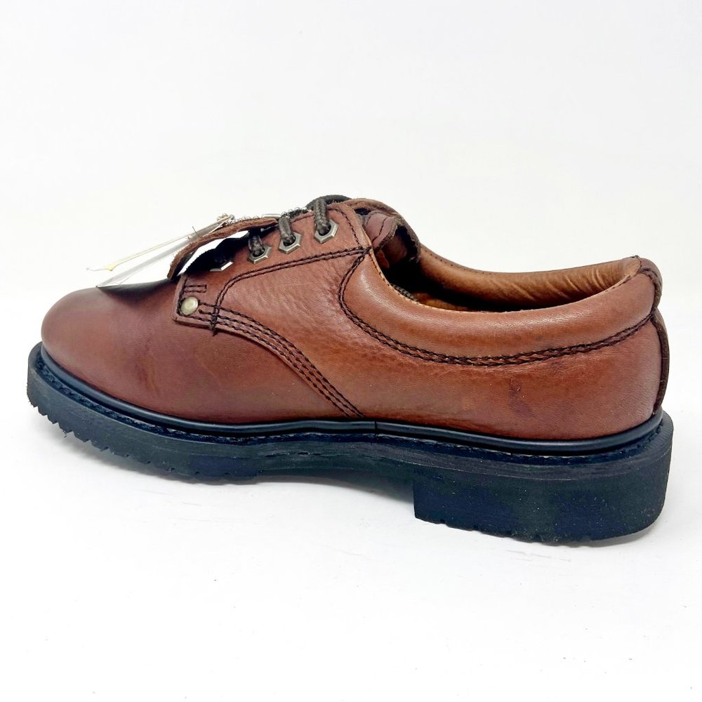 Bonanza Mens Brown Black Leather Mens Size 13 Slip Resistant Work Boots BA415 - Picture 3 of 5